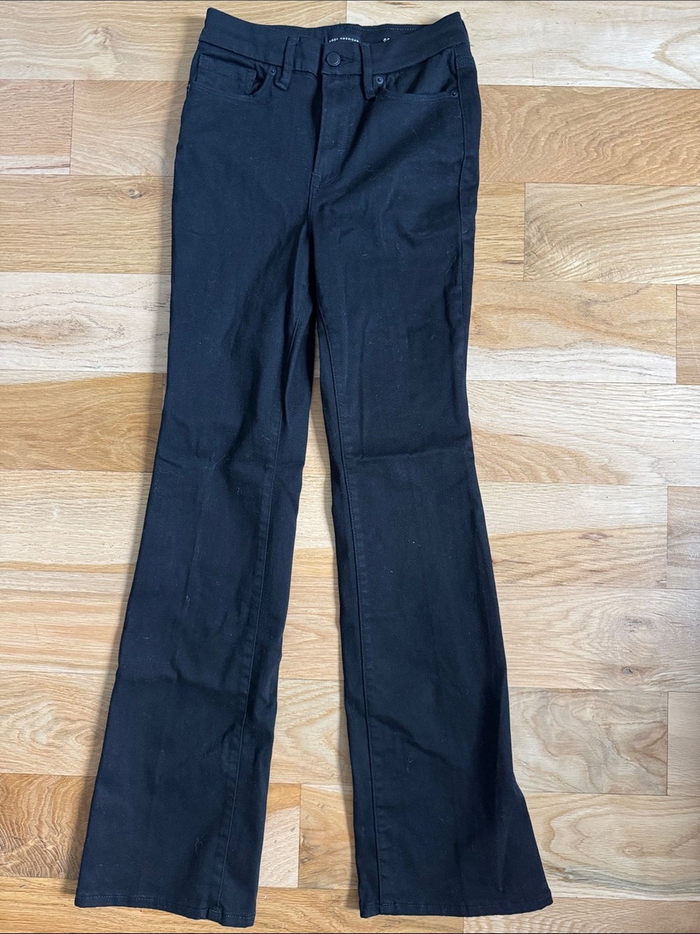 Good American Black Good Classic Bootcut Jeans
